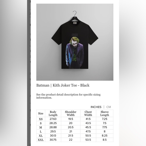 BATMAN X KITH JOKER Tee in BLACK 🦇💜♣️ Mens Size Large NWT 🏷️ - Picture 9 of 10